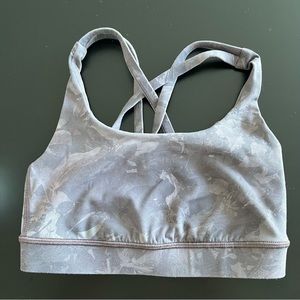 Purple Patterned Lululemon Sports Bra 
Size 2, XXS